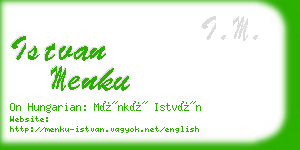 istvan menku business card